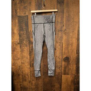 Lululemon Black And White Athletic Leggings Size 6 EUC